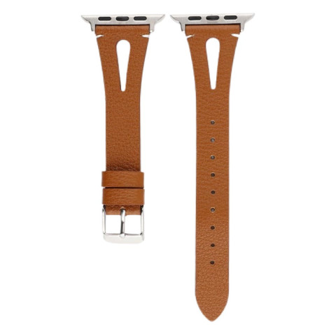 Кожаный ремешок V-Leather для Apple Watch 38/40/41mm Saddle brown